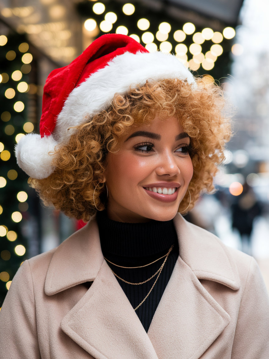 Christmas Hat Hairstyles for Women: Festive & Fun Ideas for All Hair Lengths and Types