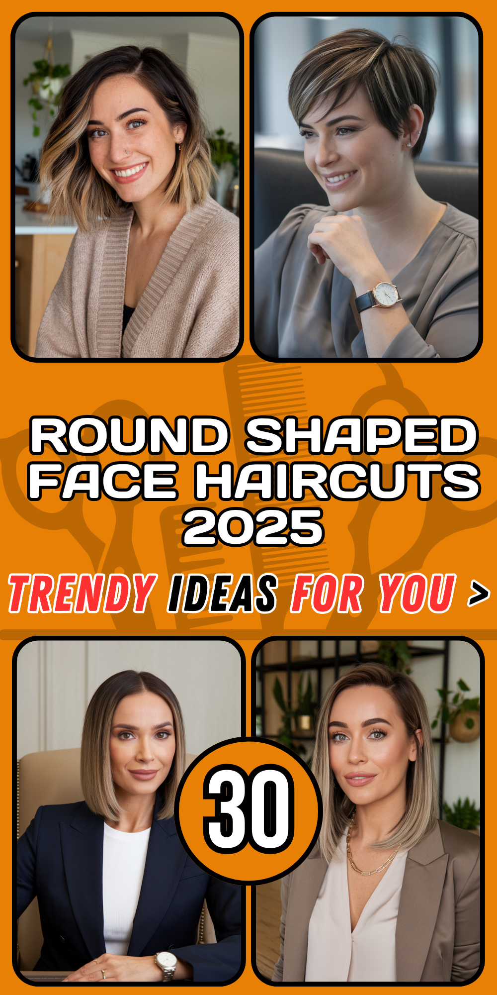 30 Round Shaped Face Haircuts for 2025: Ideas for Every Hair Length and Texture