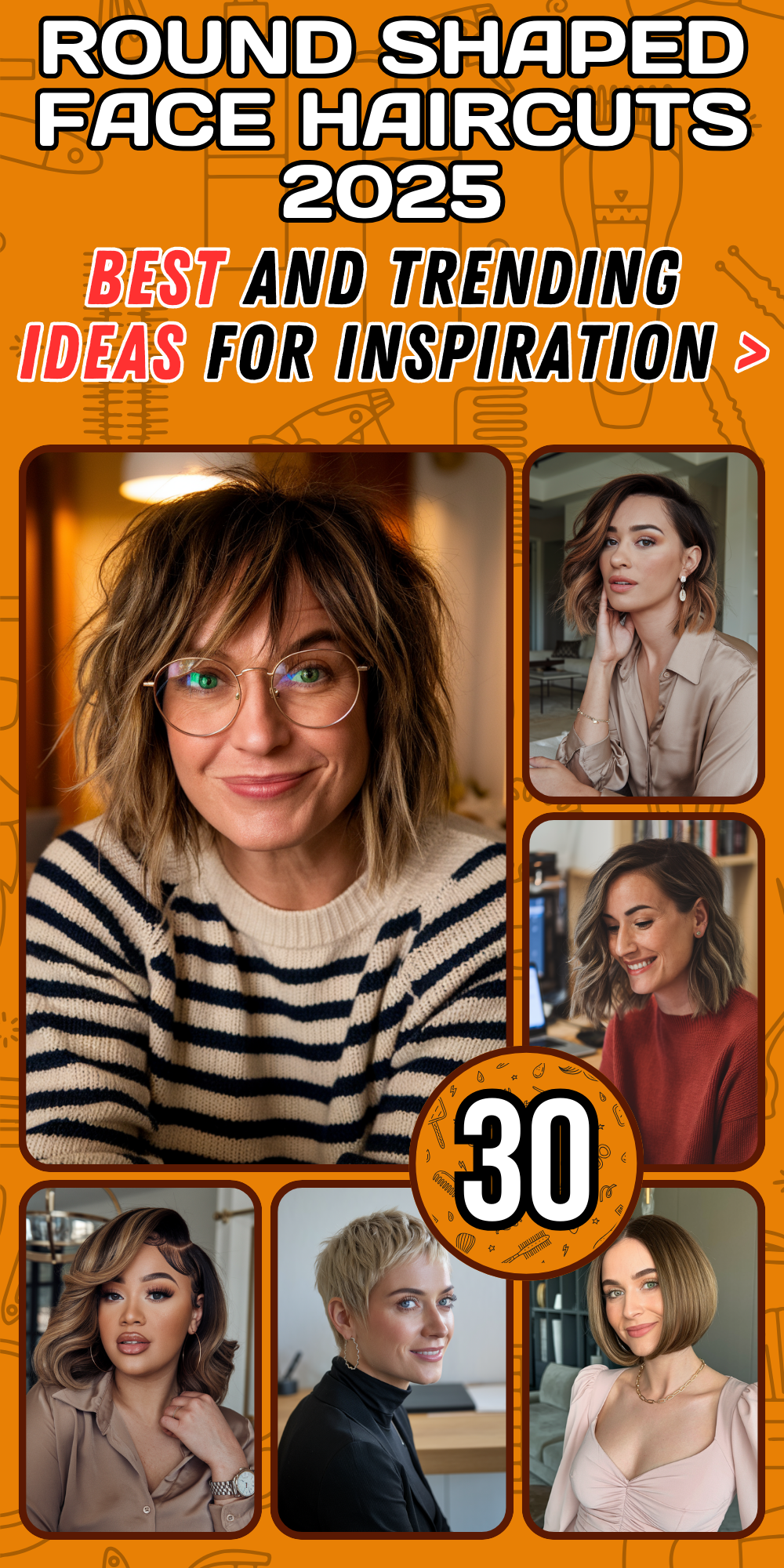 30 Round Shaped Face Haircuts for 2025: Ideas for Every Hair Length and Texture