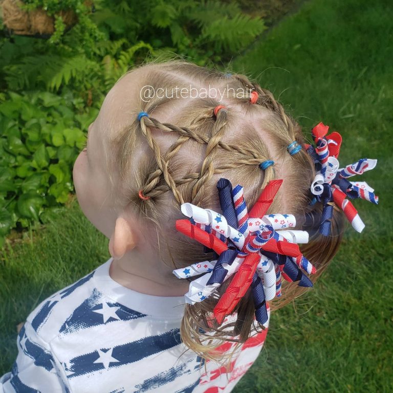 Playful Bouffant Hairstyle for 4th of July