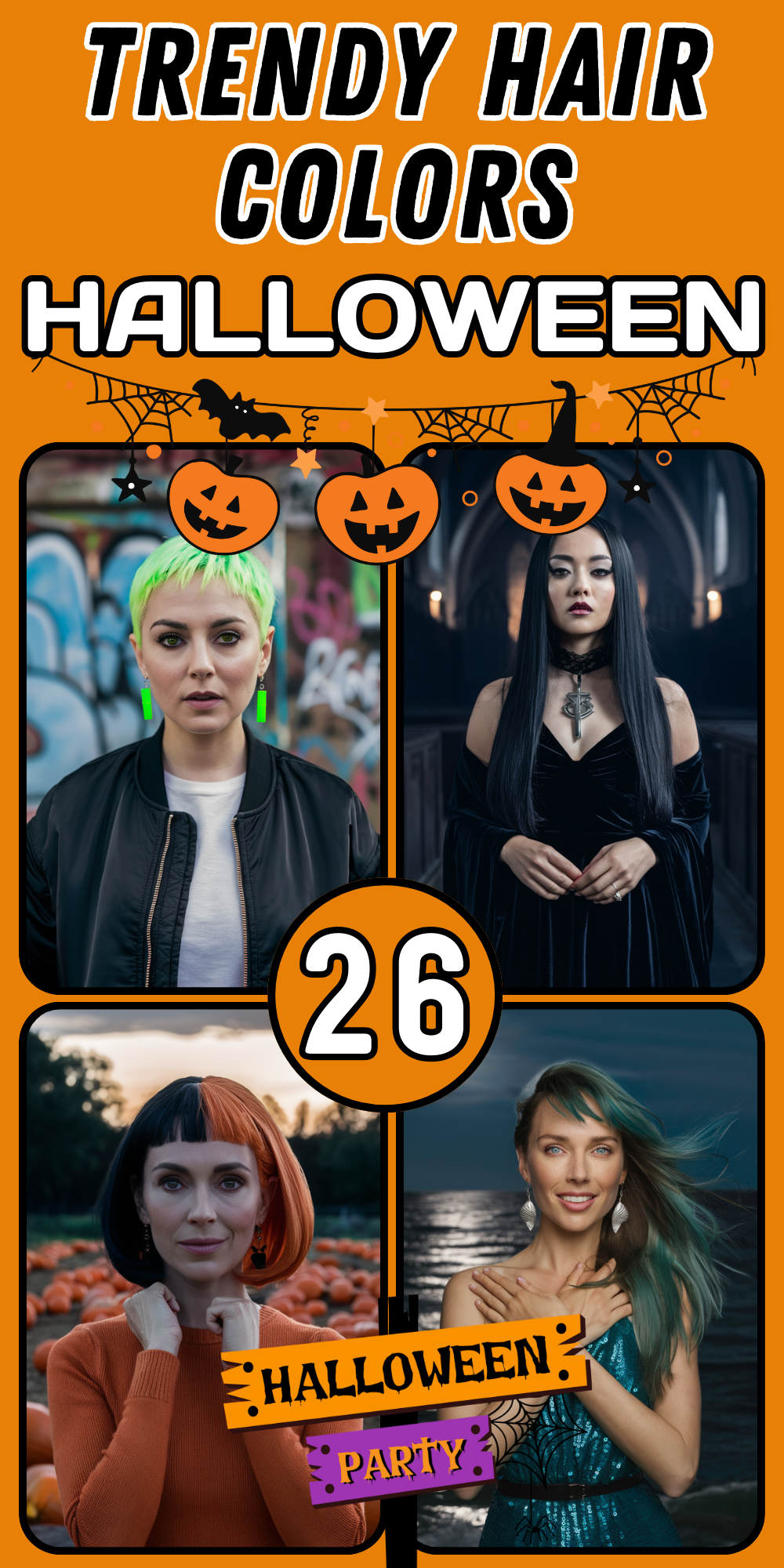 Spooky and Stylish Halloween Hair Color Ideas for Women in 2024: Bold Looks for Every Costume