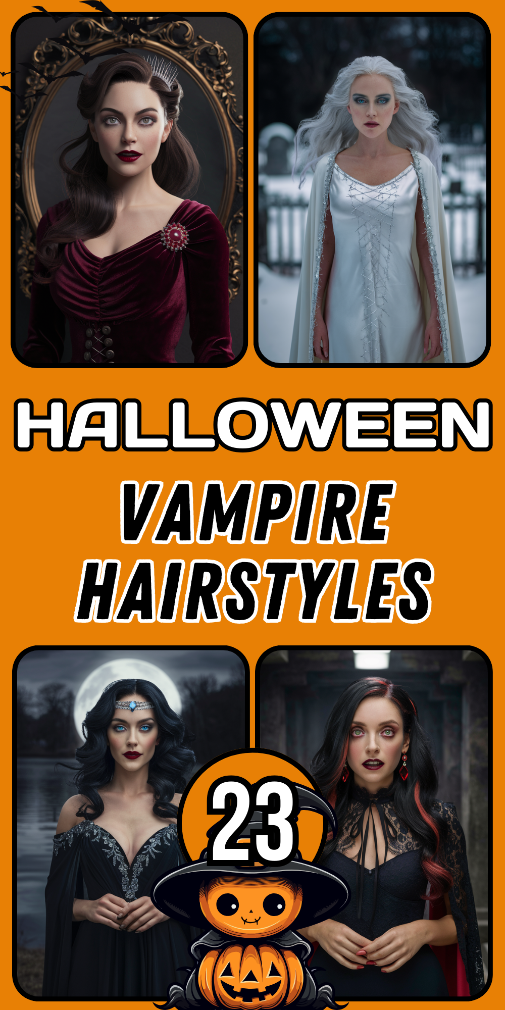 Vampire Hairstyles for Women: Gothic Hair Ideas for Halloween 2024 with Short and Long Options