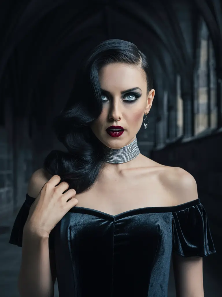 Vampire Hairstyles for Women: Gothic Hair Ideas for Halloween 2024 with Short and Long Options