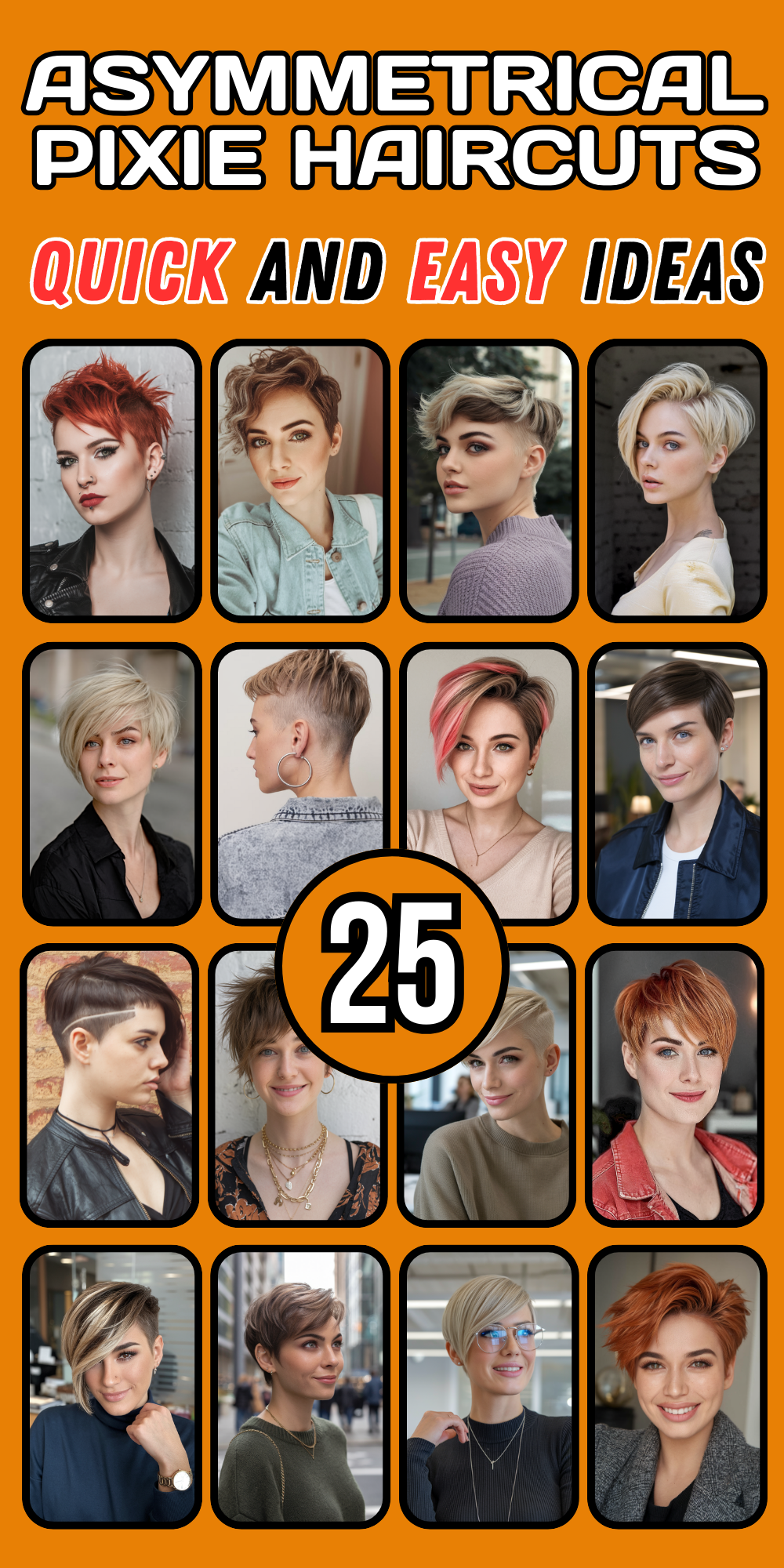 Stunning Asymmetrical Pixie 2025 Ideas for Women – Bold Haircuts for Edgy, Sleek, and Curly Styles