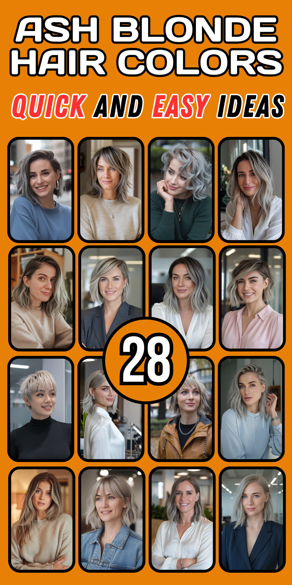 Stunning Ash Blonde Hair Color Ideas for Women in 2025 – From Sleek Bobs to Tousled Waves