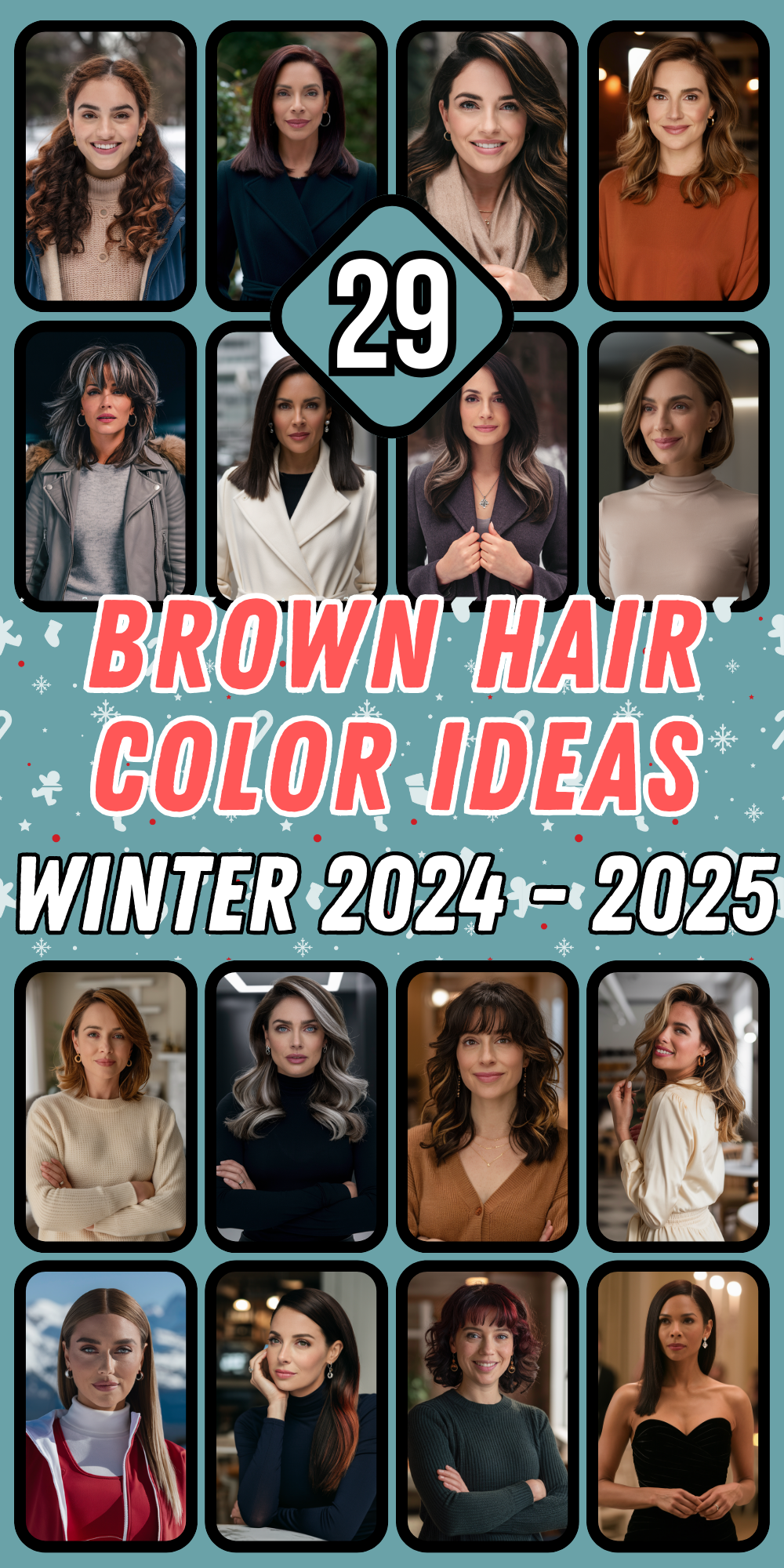 Winter Brown Hair Color Ideas for Women: Stunning Brunette Shades & Highlights for 2024-2025