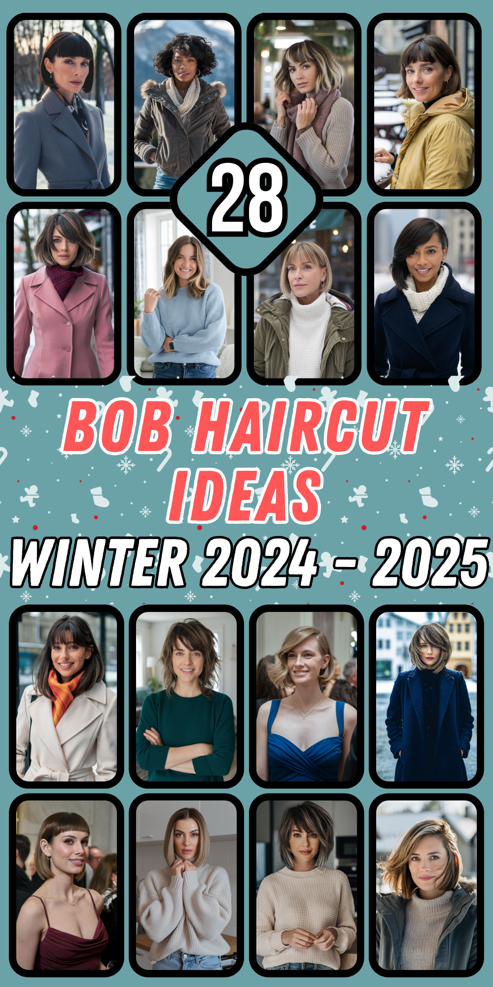 Winter Bob Haircuts 2024 - 2025: Chic Ideas for Women with Short, Fine, and Thick Hair