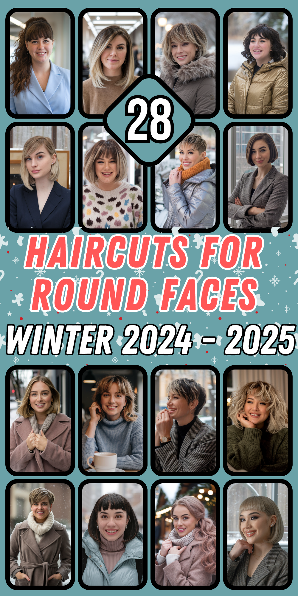 Best Winter Haircuts for Round Faces 2024 - 2025: Stylish Ideas for Women to Flaunt This Season