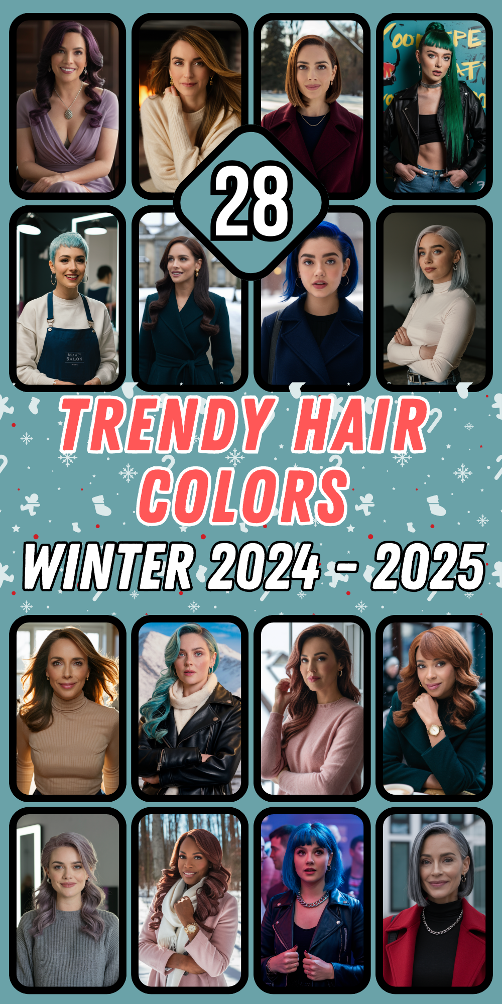 Trendy Winter Hair Color Ideas for Women 2024 - 2025: Bold, Chic, and Stunning Hair Inspiration