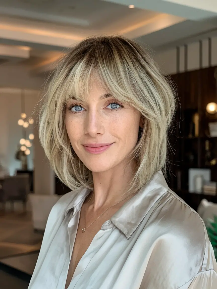 Classic Lob 2025 Haircut Ideas for Women – Soft, Straight, Tousled, and Blonde Hairstyles