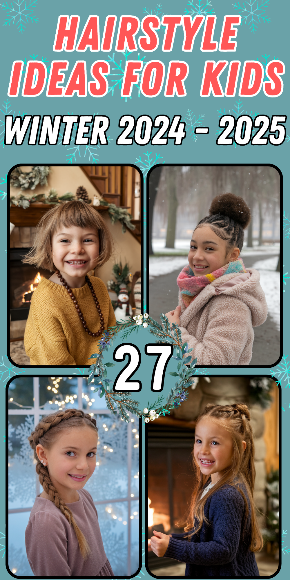 Winter Hairstyle Ideas for Kids 2024 - 2025: Simple, Cute, Braided, and Easy Looks for Girls