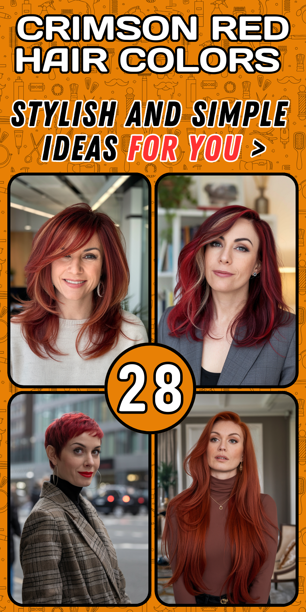 Stunning Crimson Red Hair Color Ideas for Women in 2024 – Bold, Vibrant, and Trendsetting Styles