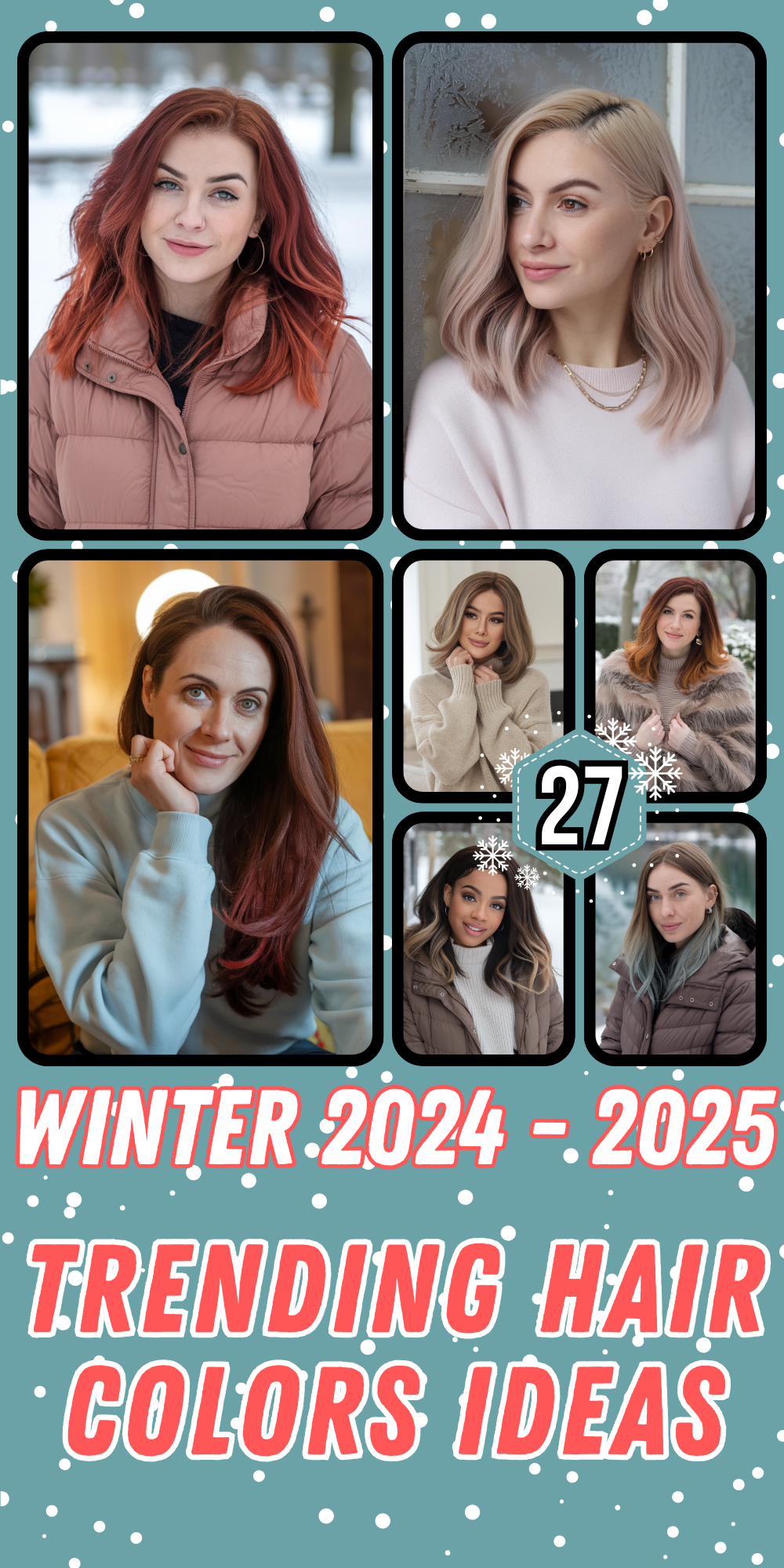 Winter Hair Color - Trending Ideas 2024 - 2025: Best Looks for Women, Brunettes, and Blondes