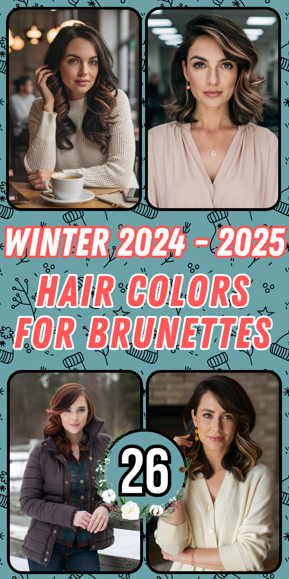 Winter Hair Color Ideas for Brunettes: Trendy and Chic Hairstyles for Women in 2024-2025