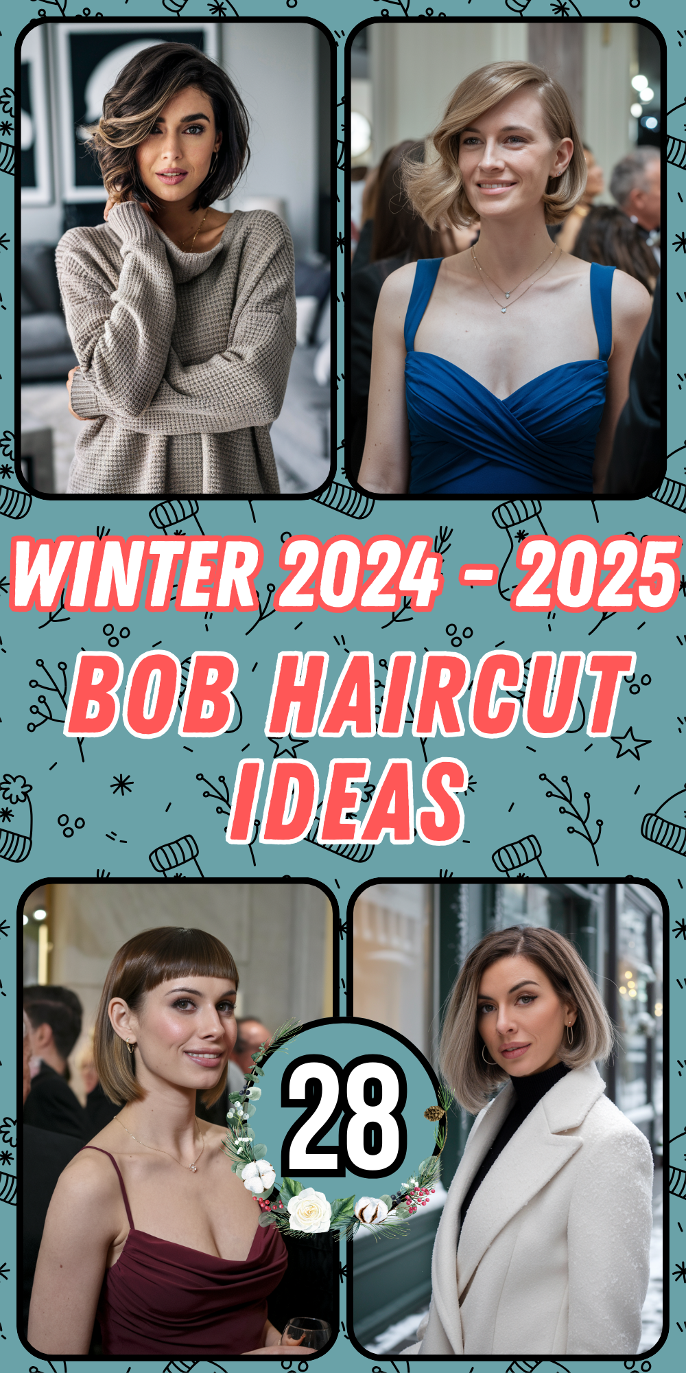 Winter Bob Haircuts 2024 - 2025: Chic Ideas for Women with Short, Fine, and Thick Hair