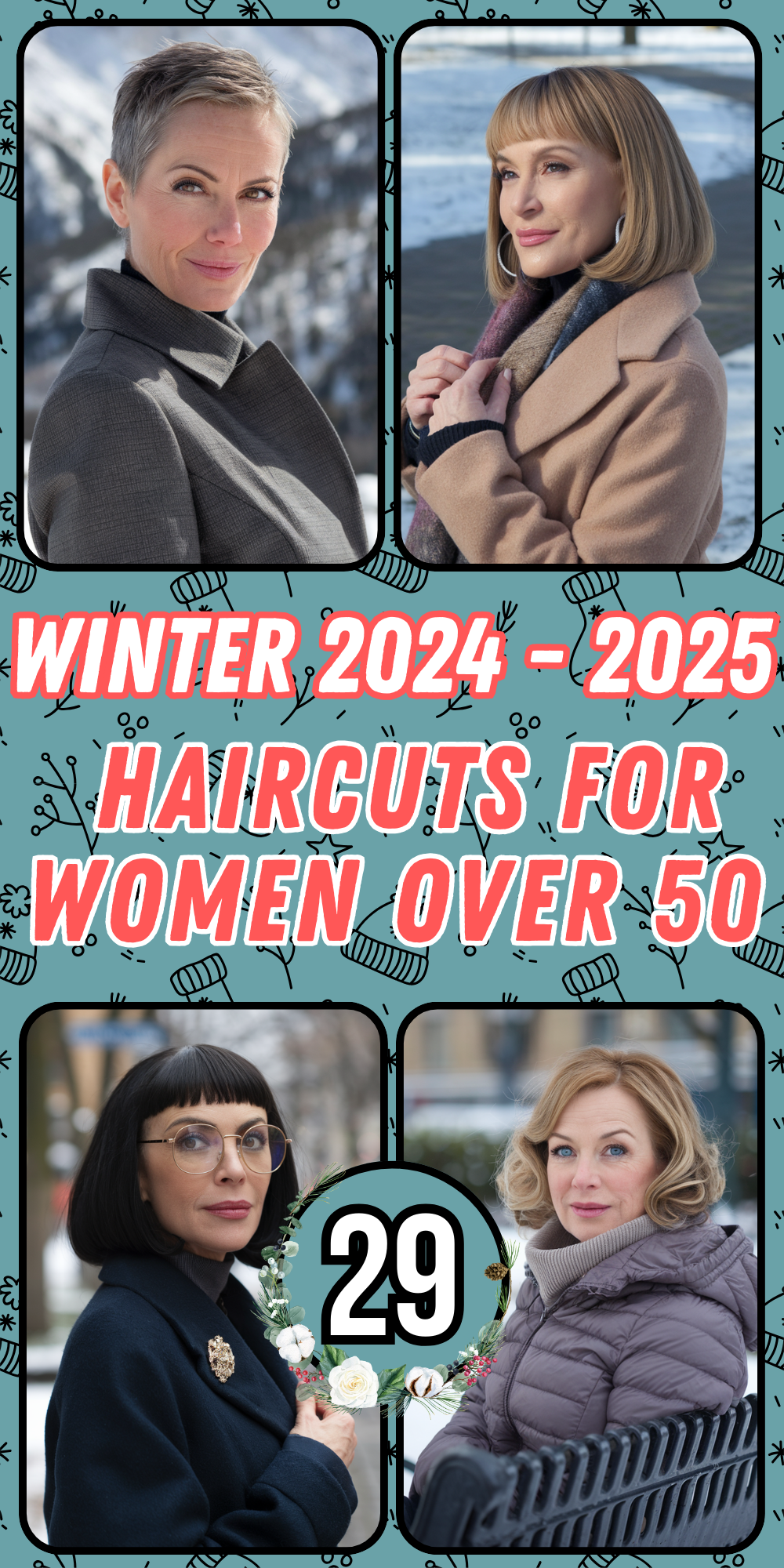 Trendy Winter Haircuts for Women Over 50 2024 - 2025: Sassy, Chic Short, Layered, and Bob Ideas