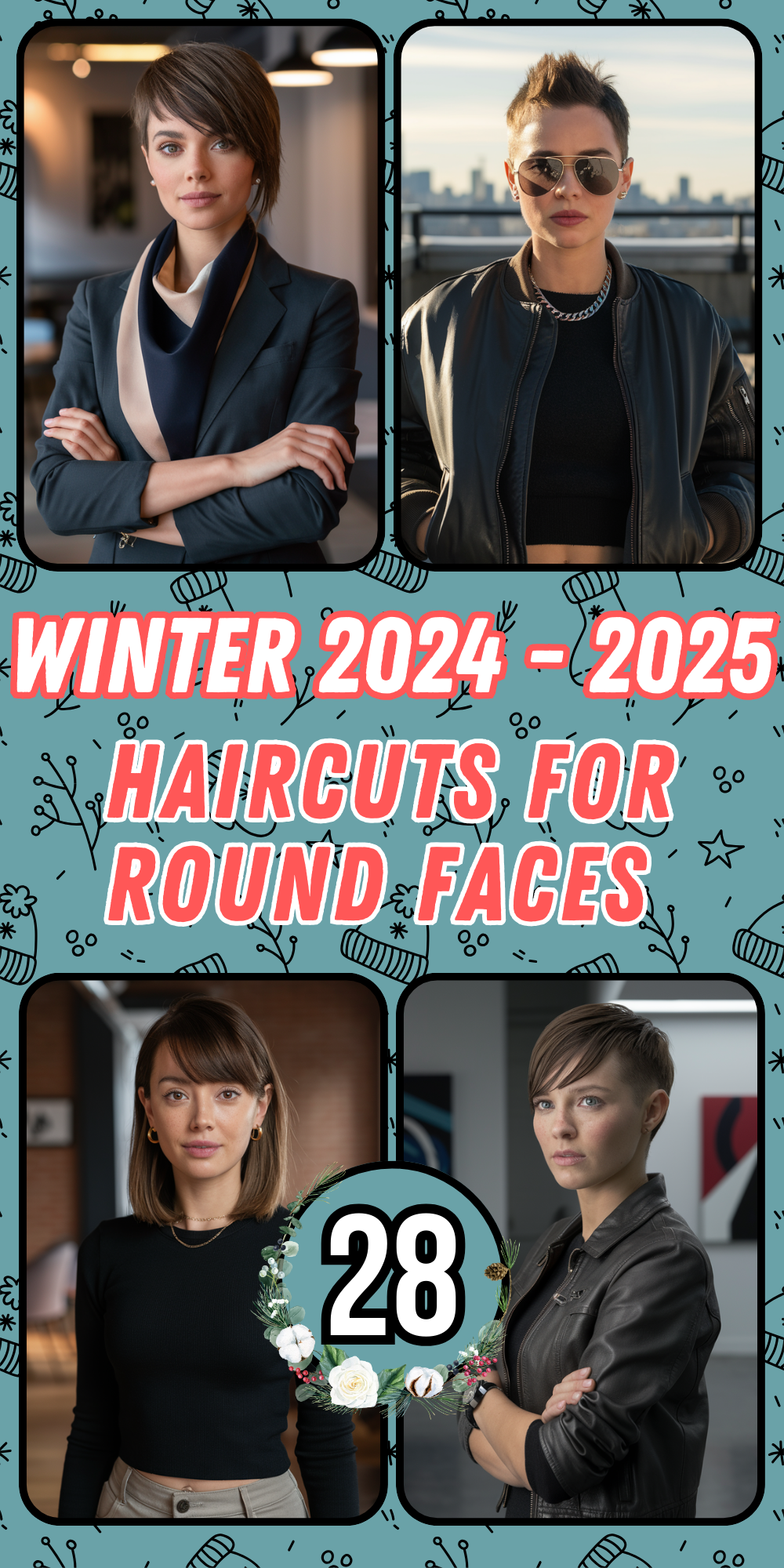 Winter Haircuts for Round Faces 2024-2025: Best Ideas for Women's Short, Medium, and Long Hairstyles