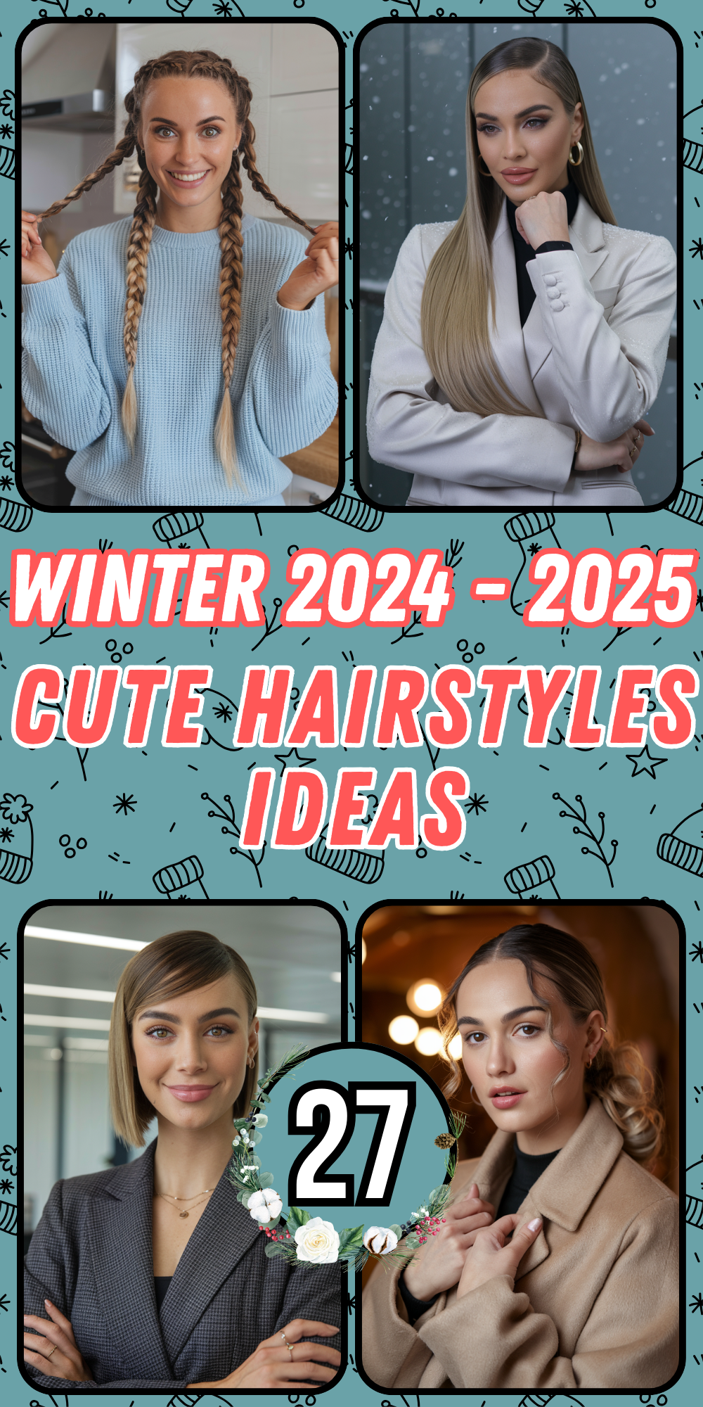 Cute Winter Hairstyles 2024 - 2025 for Women: Easy and Stylish Ideas for All Hair Types