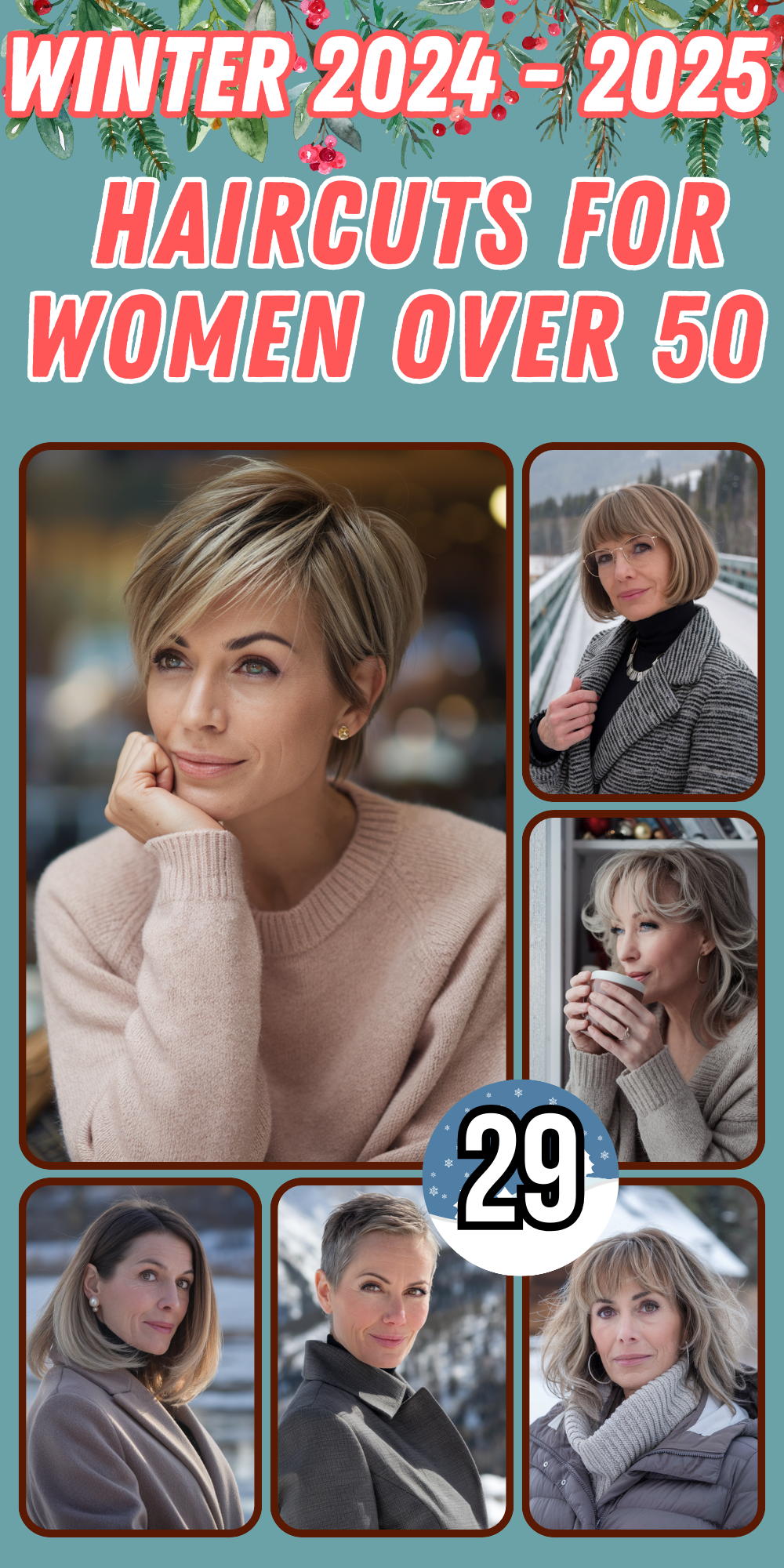 Trendy Winter Haircuts for Women Over 50 2024 - 2025: Sassy, Chic Short, Layered, and Bob Ideas