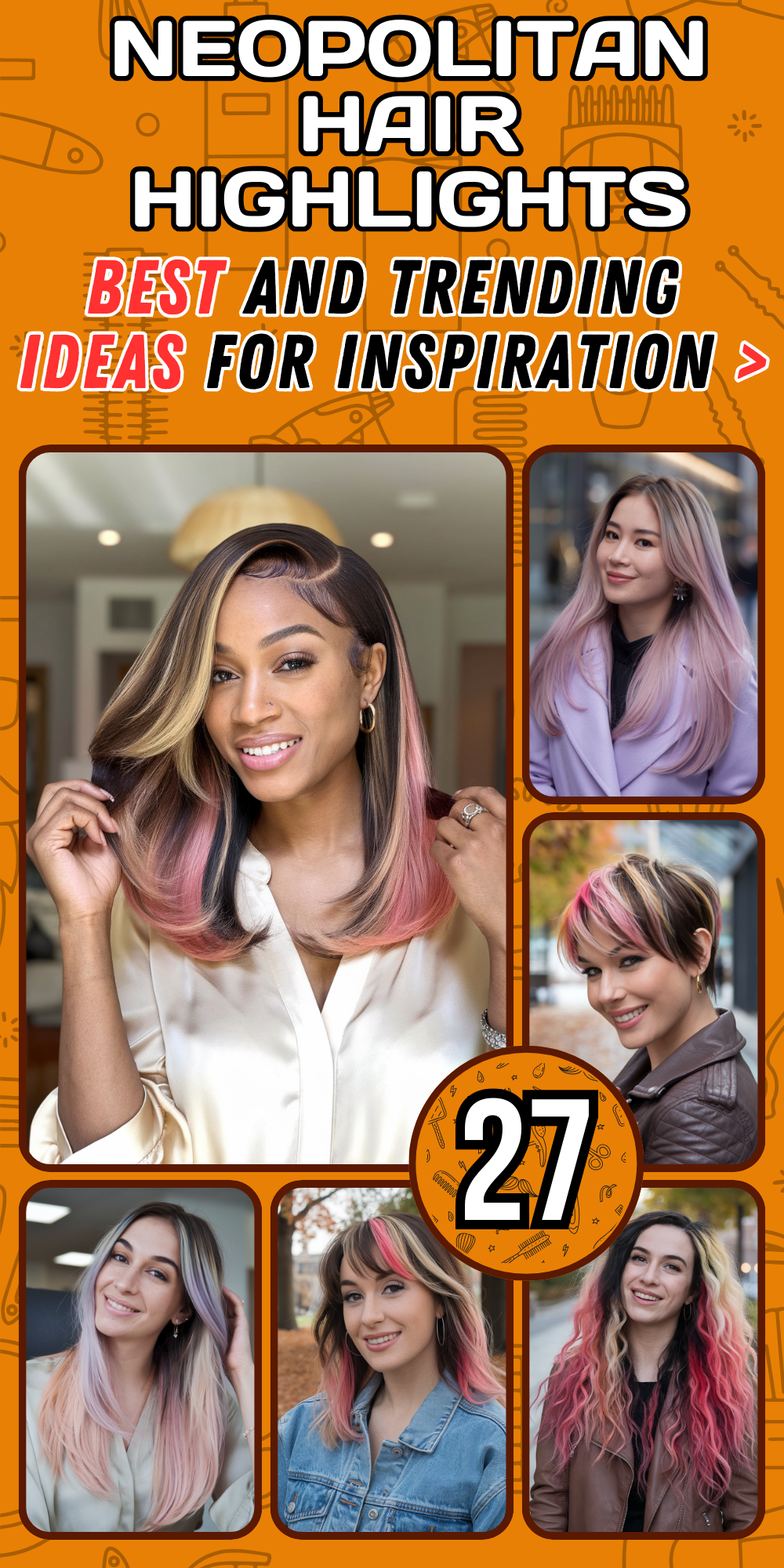 Neopolitan Hair Highlights Ideas for Women 2024: Vibrant Looks for Curly, Straight, and Short Hair