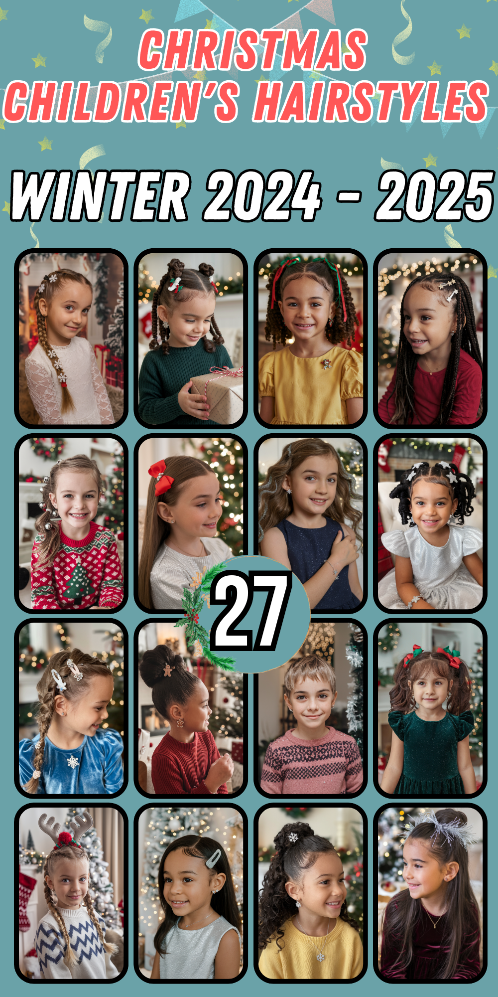 Top Christmas Children's Hairstyles for Festive Celebrations - Fun and Easy Kids’ Hairstyle Ideas