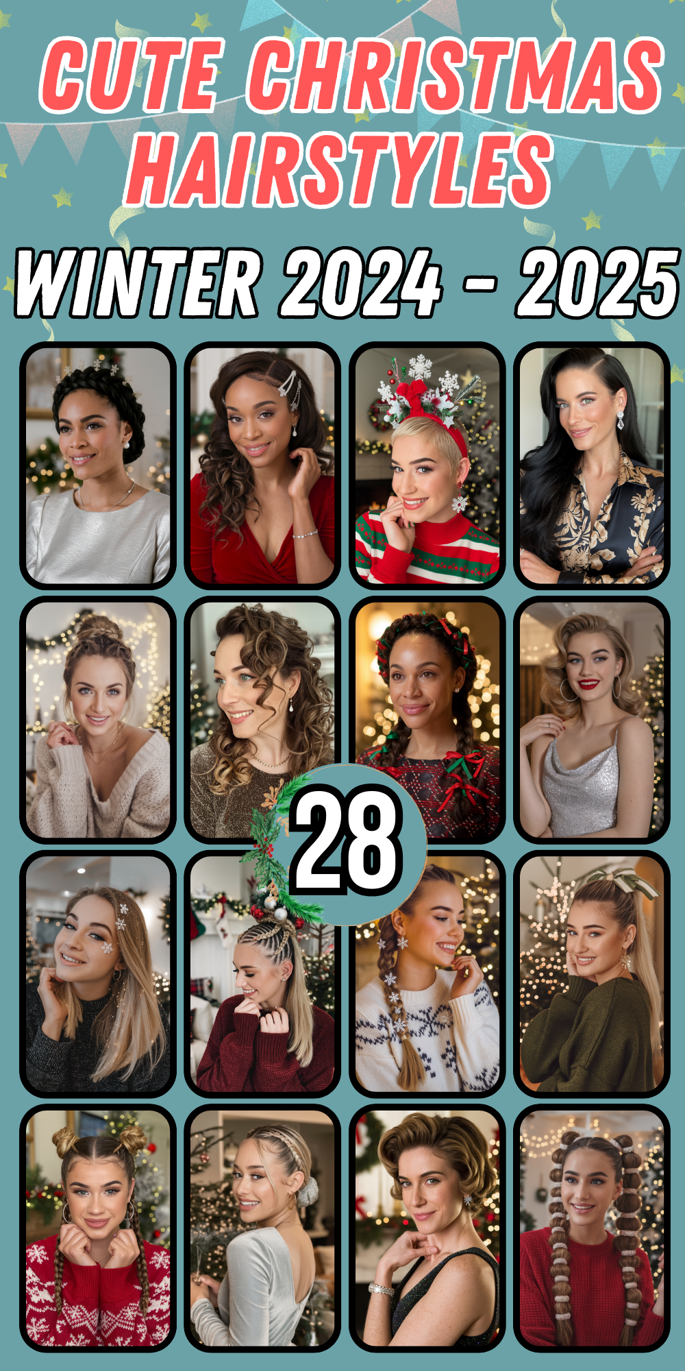 Cute Christmas Hairstyles Ideas for Women – Easy, Festive, and Creative Hair Ideas for the Holidays