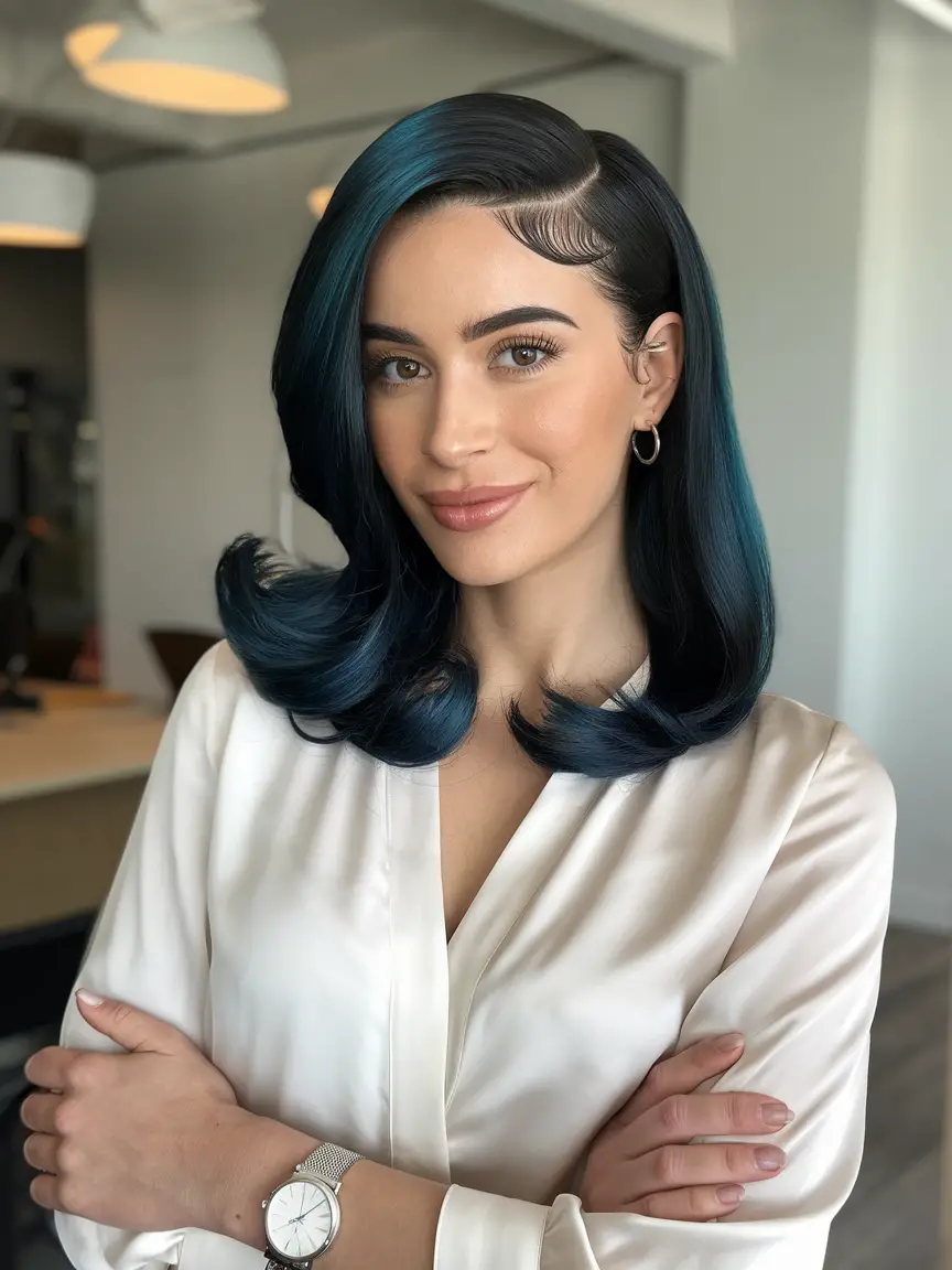 Blue Black Hair Colors Ideas for Women 2024: Stunning Midnight, Dark, and Bold Highlights