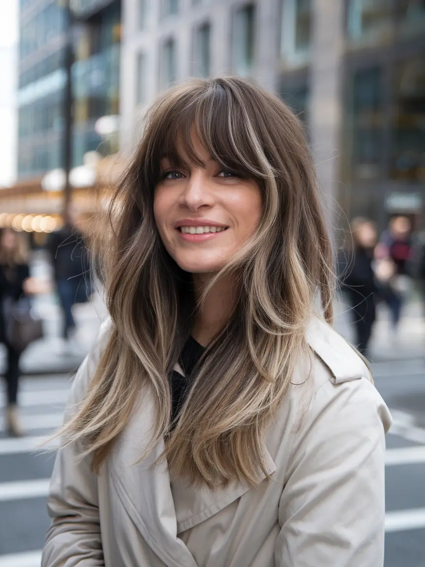 Stunning Face Framing Layers with Bangs for Women - Trendy Haircut Ideas for 2024