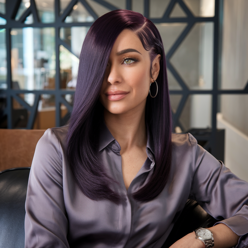 Stunning Midnight Purple Hair Ideas for Women in 2024: Bold Colors, Trendy Cuts, and Styling Tips