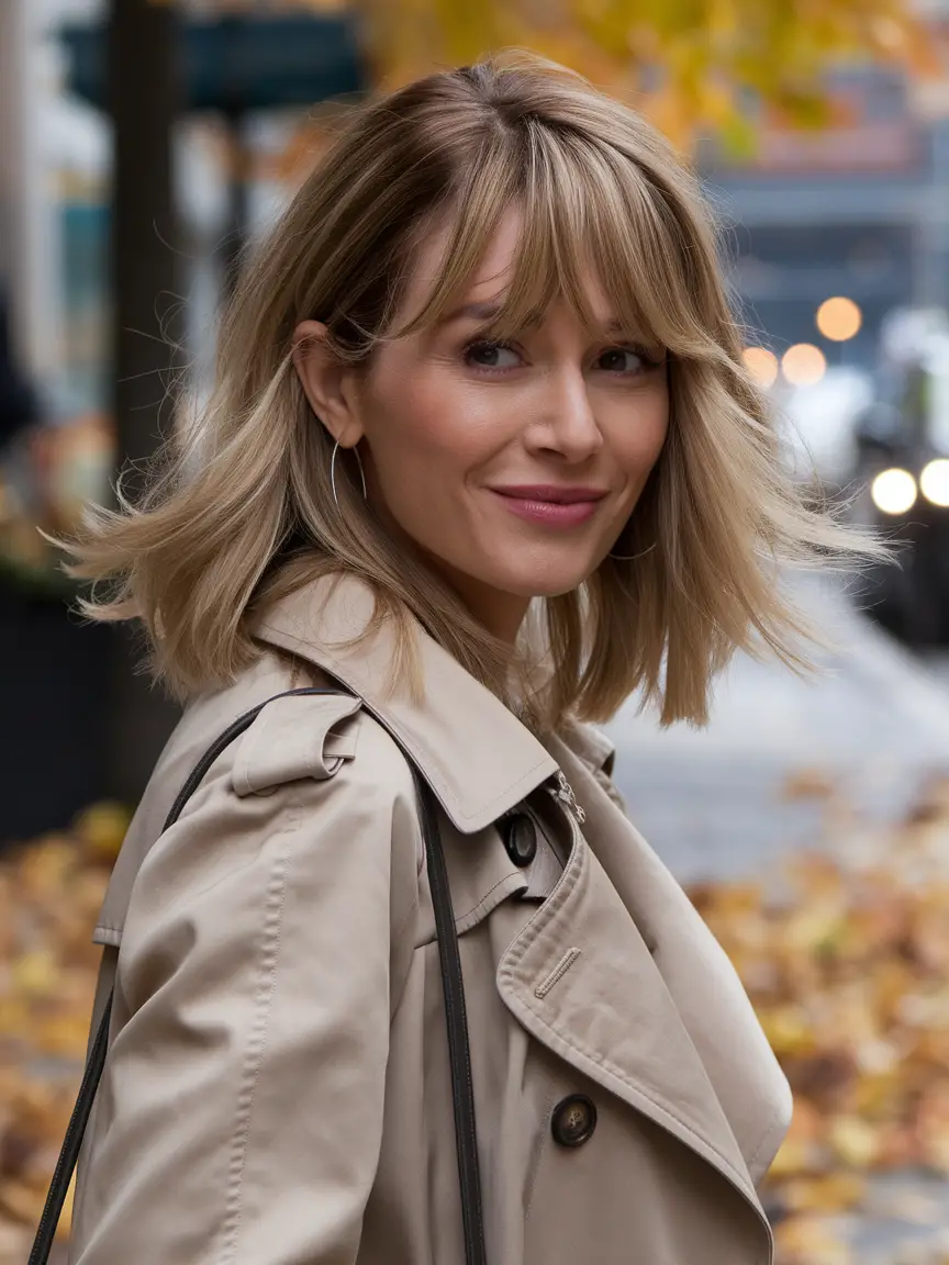 Stunning Face Framing Layers with Bangs for Women - Trendy Haircut Ideas for 2024