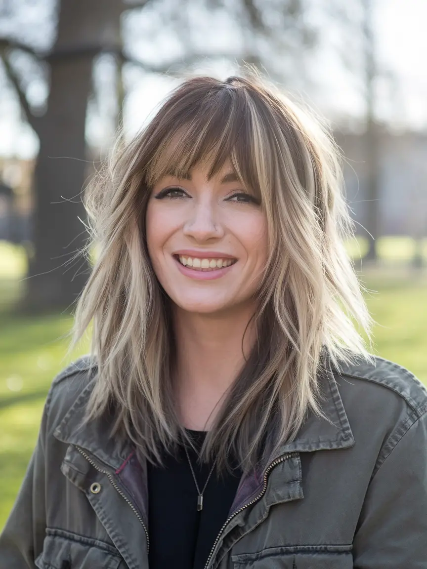 Stunning Face Framing Layers with Bangs for Women - Trendy Haircut Ideas for 2024