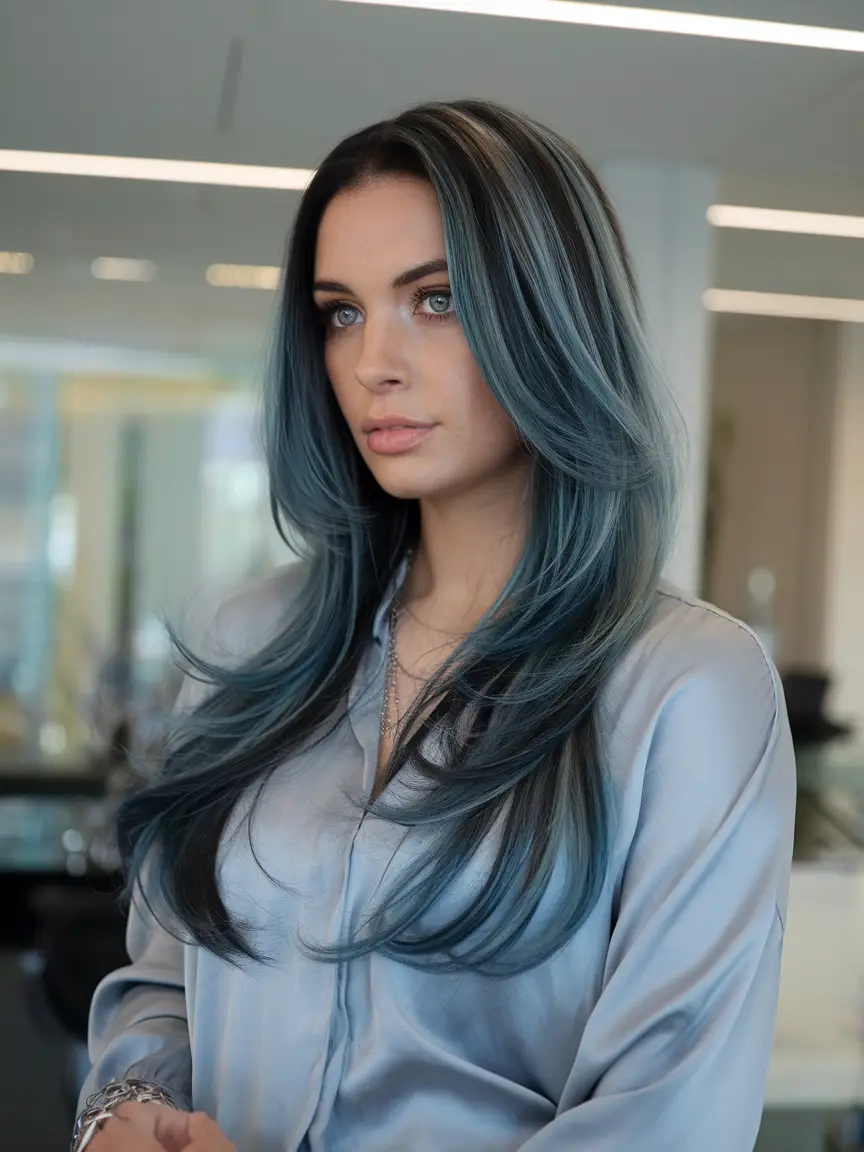 Blue Black Hair Colors Ideas for Women 2024: Stunning Midnight, Dark, and Bold Highlights