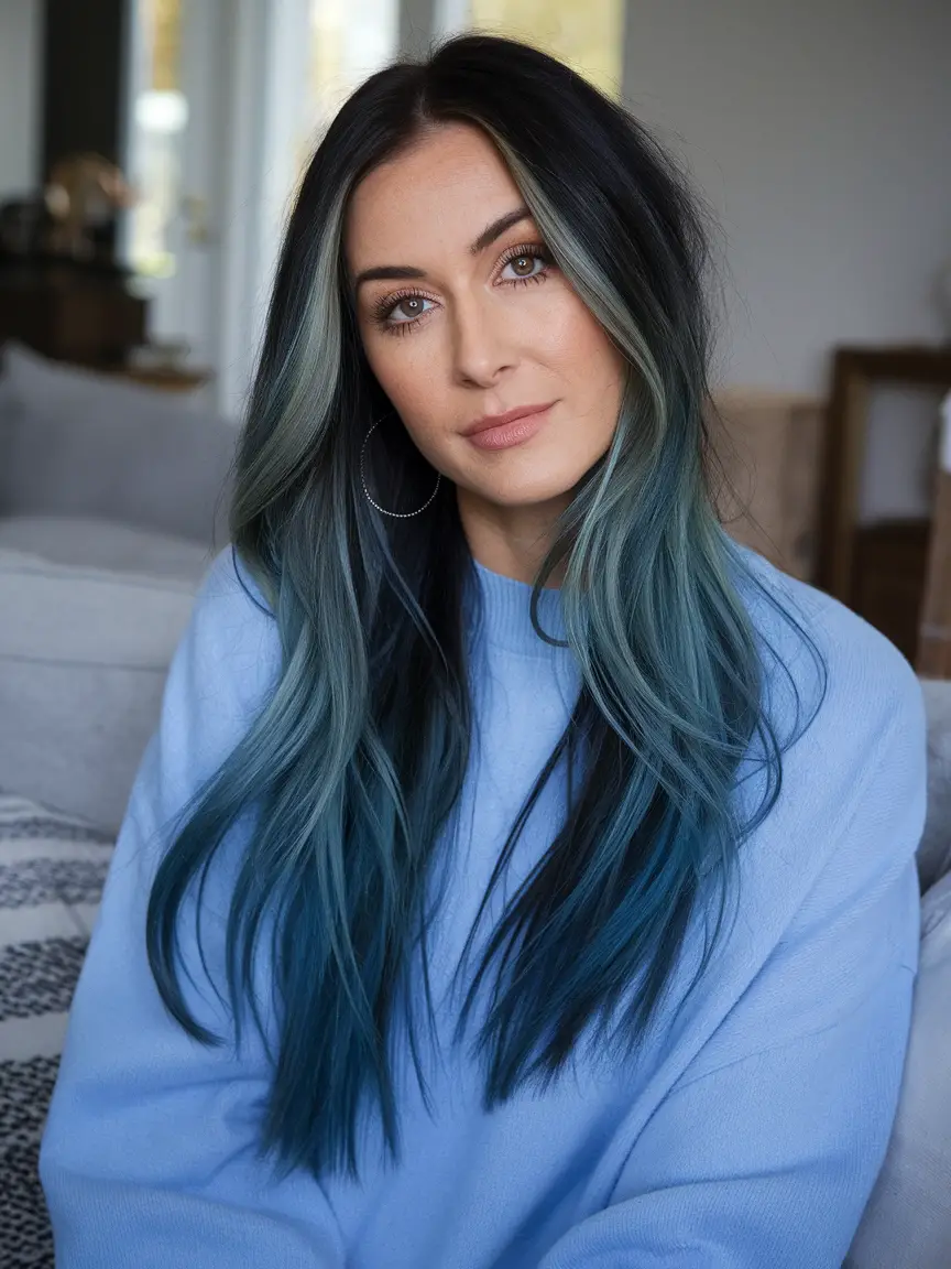 Blue Black Hair Colors Ideas for Women 2024: Stunning Midnight, Dark, and Bold Highlights