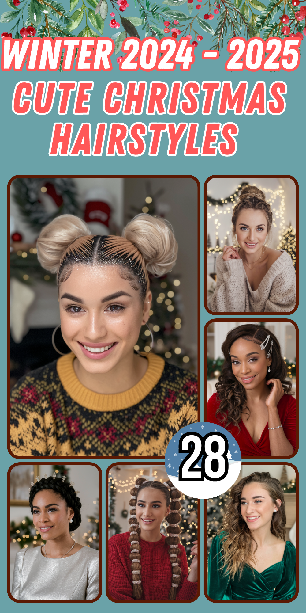 Cute Christmas Hairstyles Ideas for Women – Easy, Festive, and Creative Hair Ideas for the Holidays