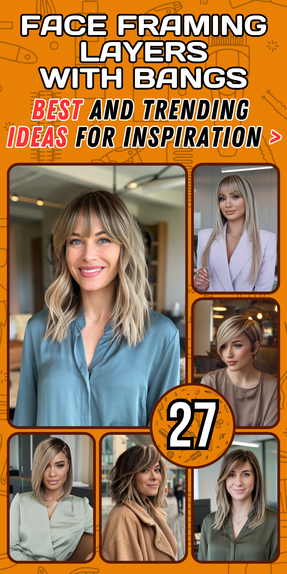 Stunning Face Framing Layers with Bangs for Women - Trendy Haircut Ideas for 2024