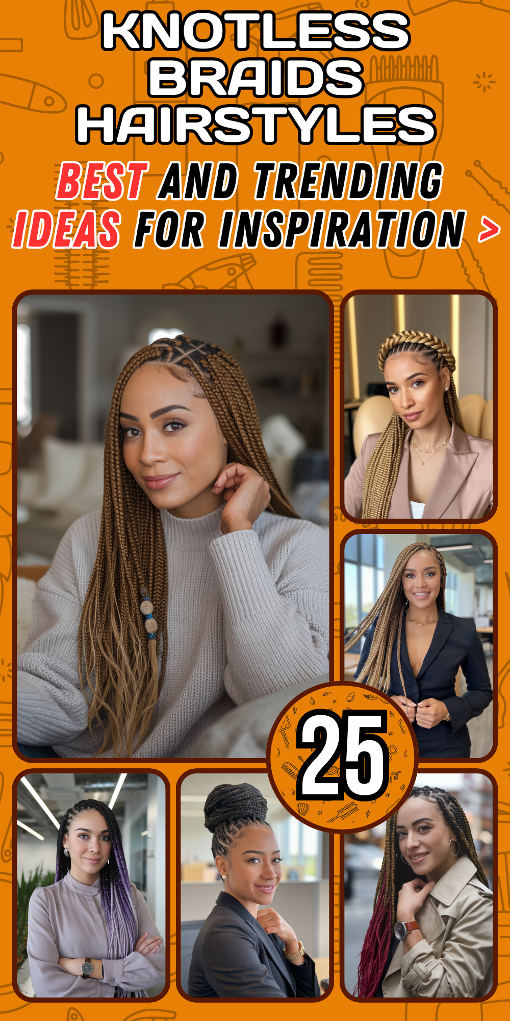 Knotless Braids Hairstyles for Women in 2024: Ideas for Large, Jumbo, and Colorful Braids