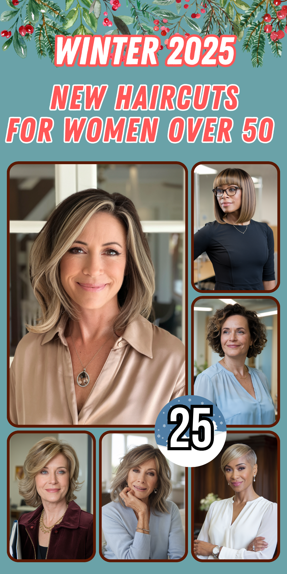 New Haircuts for Women Over 50 – 2025: Trendy, Sassy, Chic Ideas for Women of All Hair Types