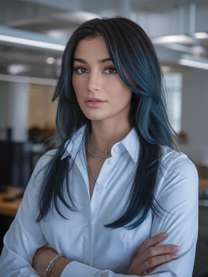 Blue Black Hair Colors Ideas for Women 2024: Stunning Midnight, Dark, and Bold Highlights