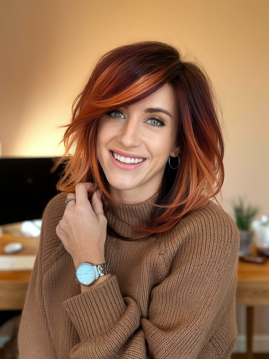 Trendy Copper Balayage Hair Color Ideas for Women in 2025 – Rich, Bold, and Natural Hues to Try