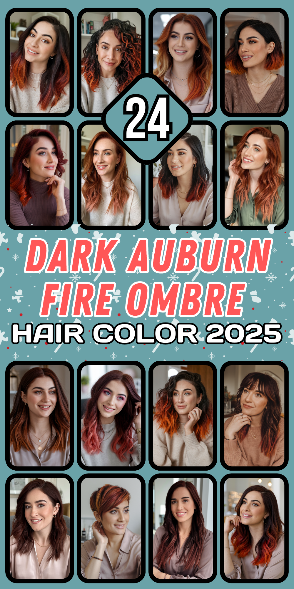 Stunning Ideas for Dark Auburn Fire Ombre Hair Color 2025 – Perfect Styles for Women