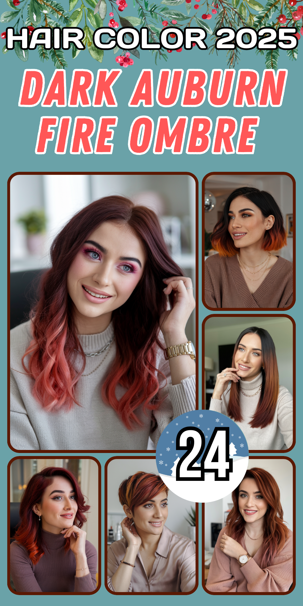 Stunning Ideas for Dark Auburn Fire Ombre Hair Color 2025 – Perfect Styles for Women